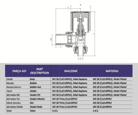 Köşe Radyatör Vanası (Pex)